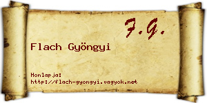Flach Gyöngyi névjegykártya